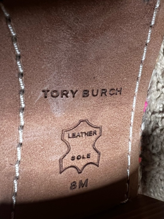 Tory Burch Georgia Shoes Square Toe Block Heeled Ballet Flats Tweed Size 8M - Picture 4 of 7